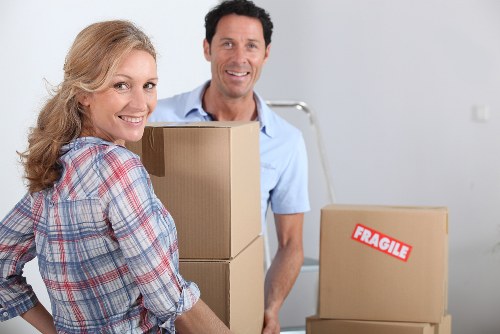 Careful packing and loading for commercial move items in Brixton